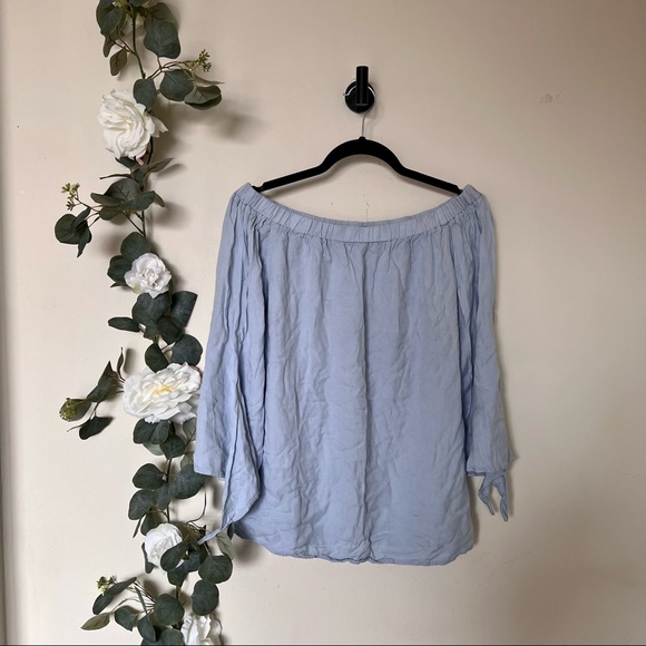 🤍 Urban Planet Long Sleeve Off The Shoulder Blouse - Picture 1 of 7